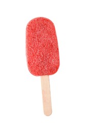 Photo of Delicious ice pop isolated on white. Fruit popsicle