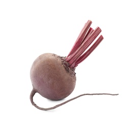 Photo of Whole fresh red beet on white background