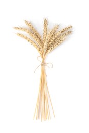 Photo of Bunch of wheat ears isolated on white