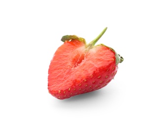 Delicious ripe strawberry on white background