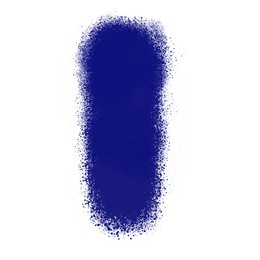 Illustration of Line drawn by blue spray paint on white background