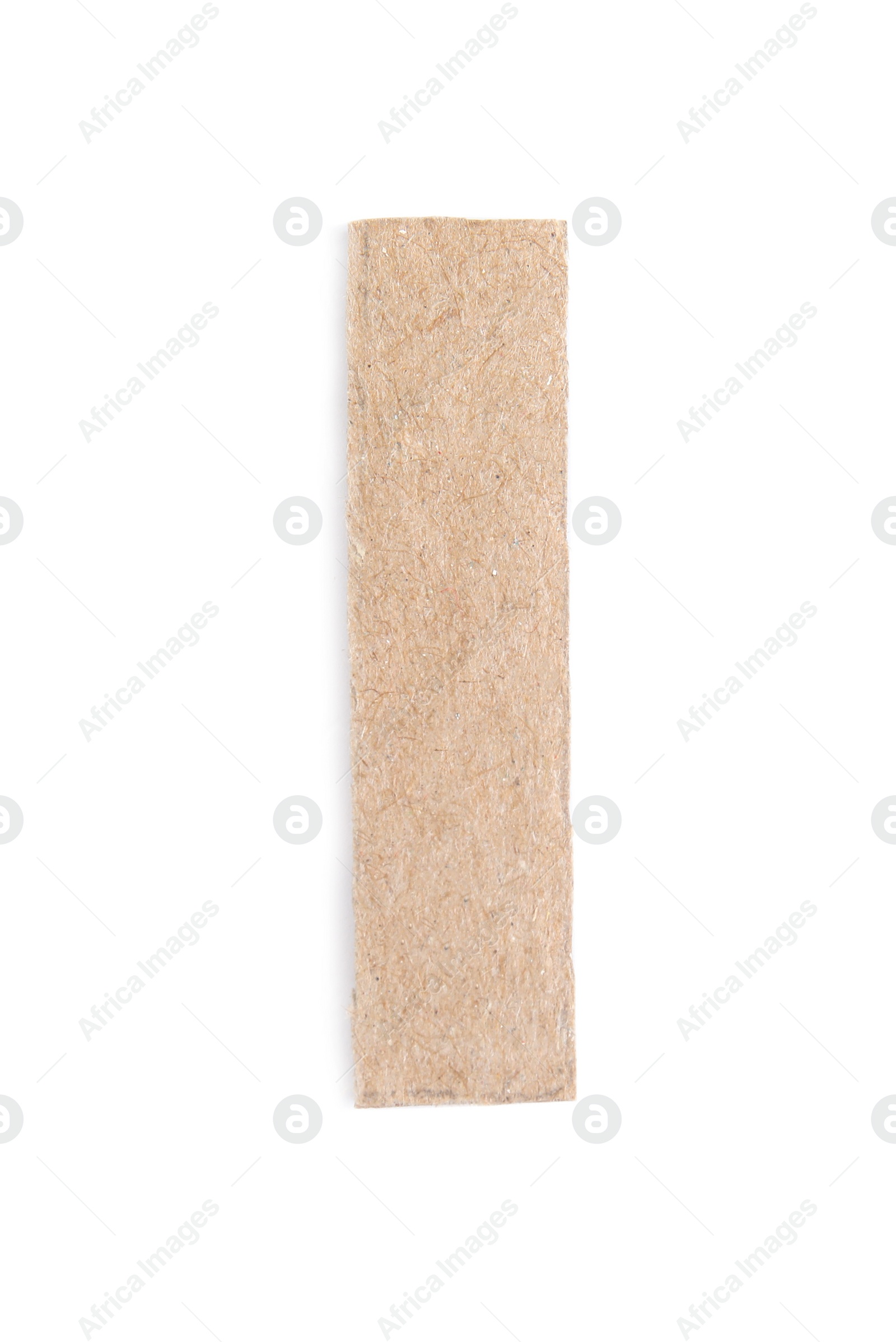 Photo of Letter I made of cardboard isolated on white