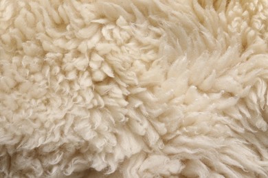 Texture of faux fur as background, top view