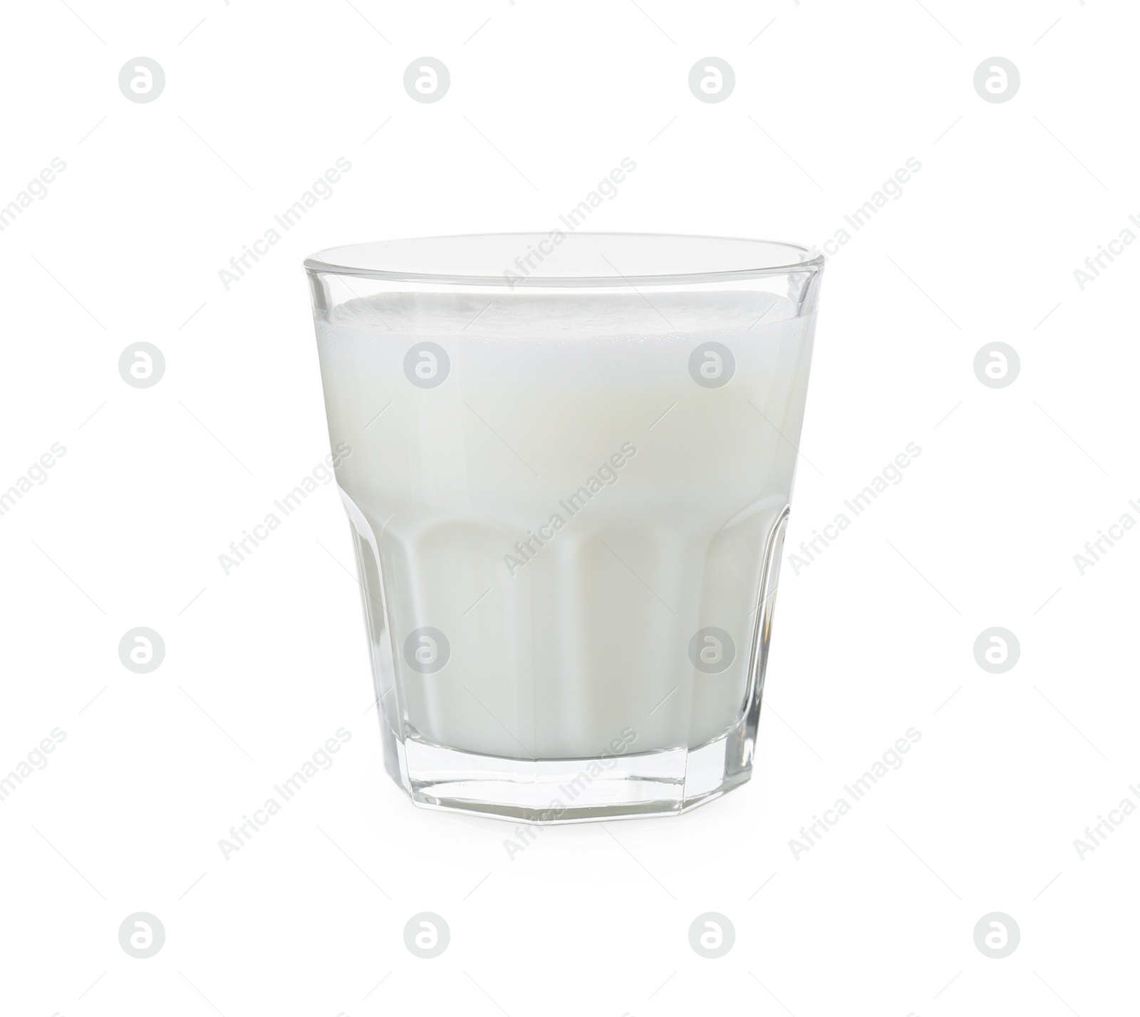 Photo of Glass of fresh milk isolated on white