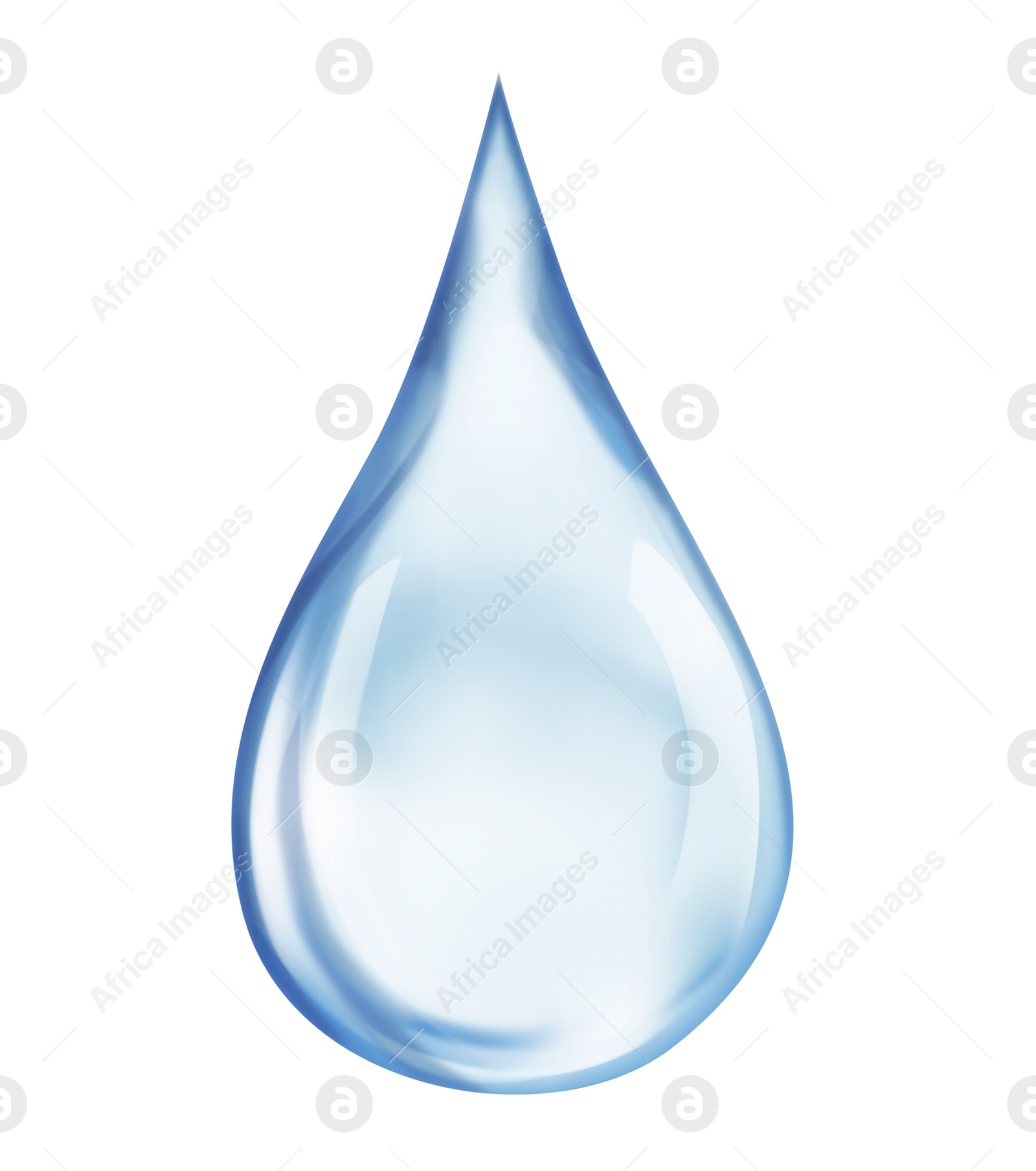 Illustration of Blue water drop illustration on white background