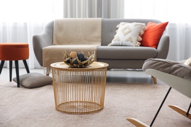 Photo of Cozy living room interior inspired by autumn colors