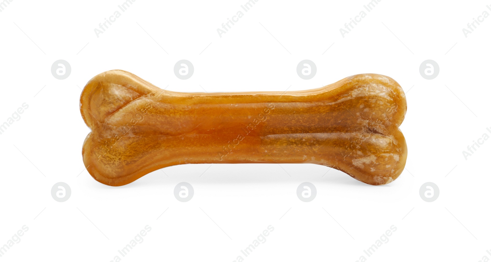 Photo of One bone dog treat on white background