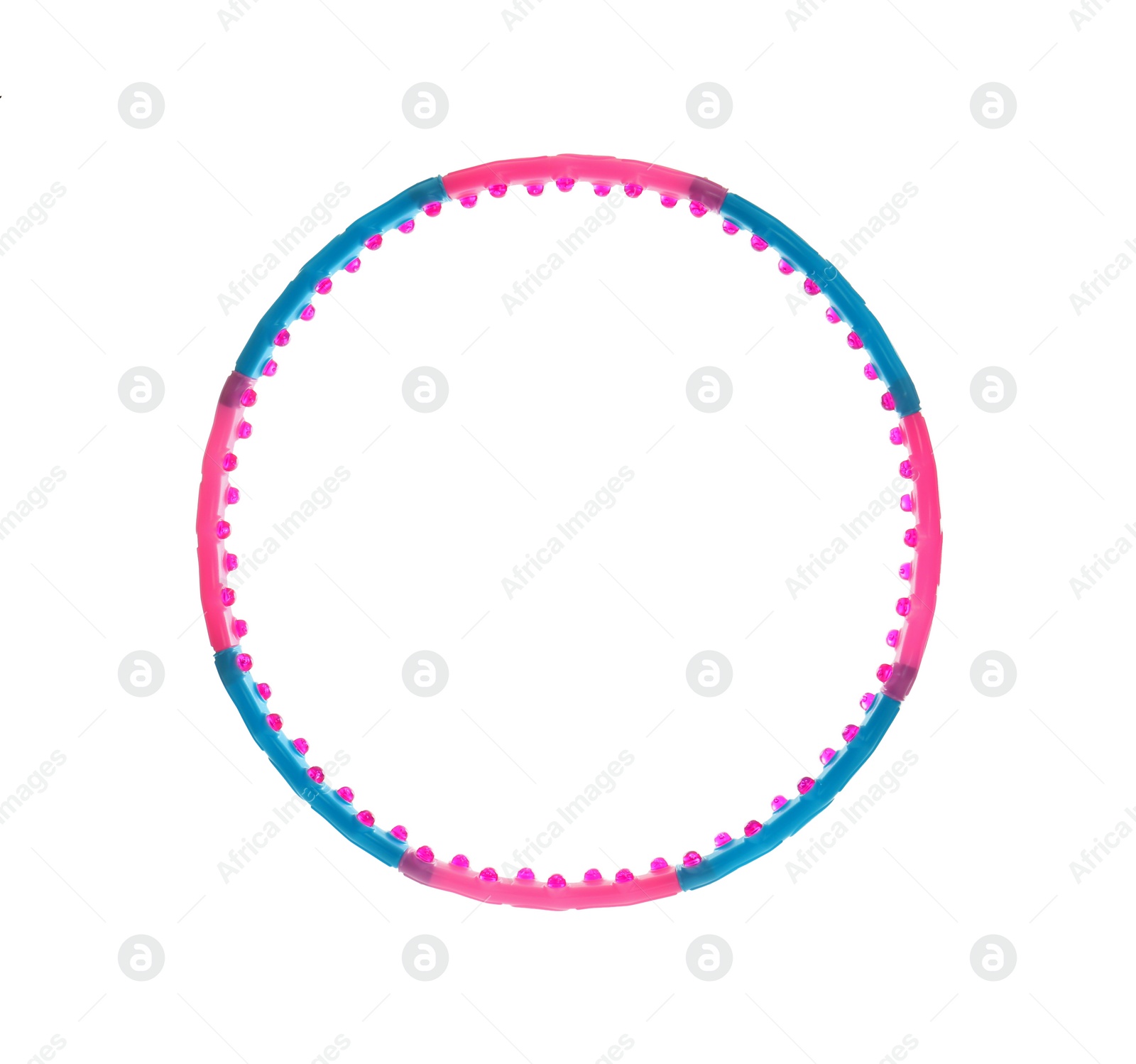 Photo of Hula hoop isolated on white. Sport equipment