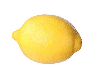 Photo of Citrus fruit. One fresh ripe lemon isolated on white