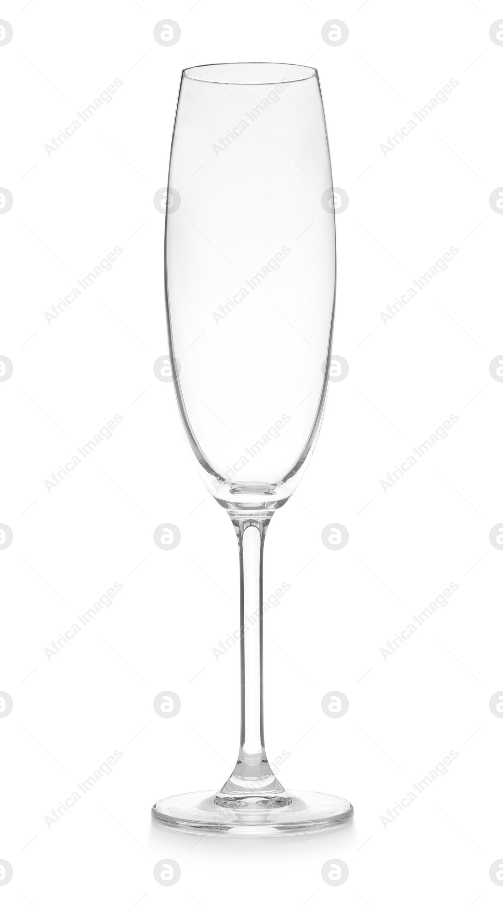 Photo of Crystal clear glass for champagne isolated on white