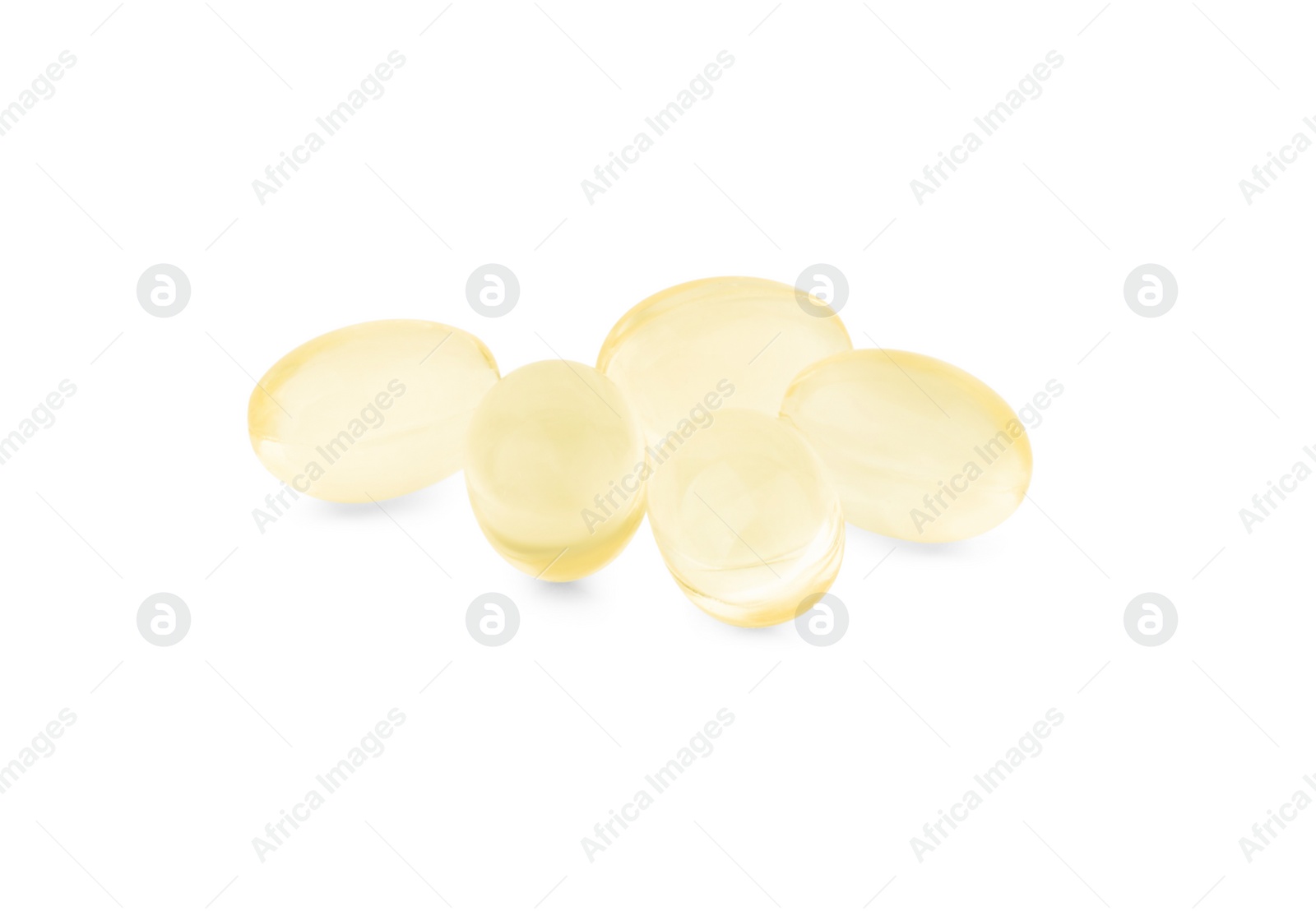 Photo of Many vitamin capsules isolated on white. Health supplements