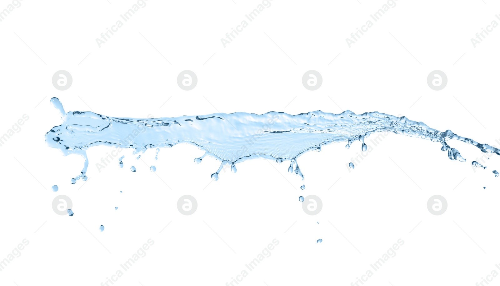 Photo of Splash of clear water on white background