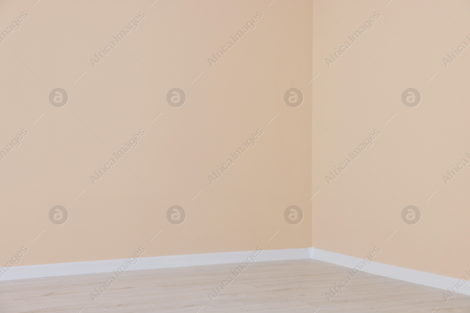 Photo of Beautiful beige walls in clean empty room