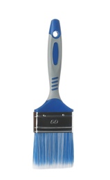 Photo of New paint brush on white background. Decorating tool