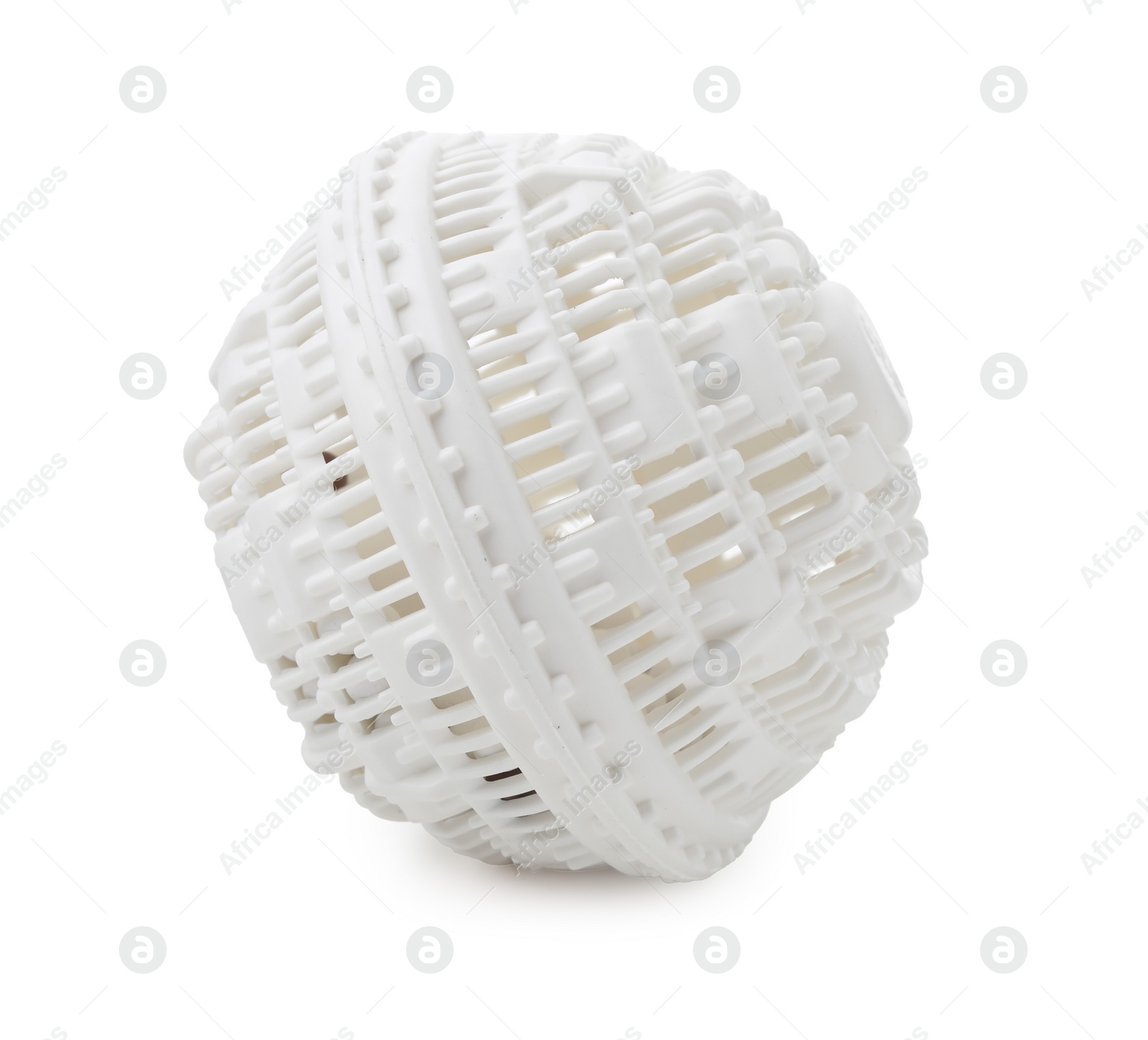 Photo of Dryer ball for washing machine isolated on white. Laundry detergent substitute