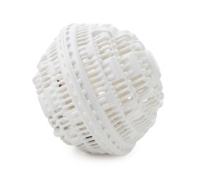 Photo of Dryer ball for washing machine isolated on white. Laundry detergent substitute