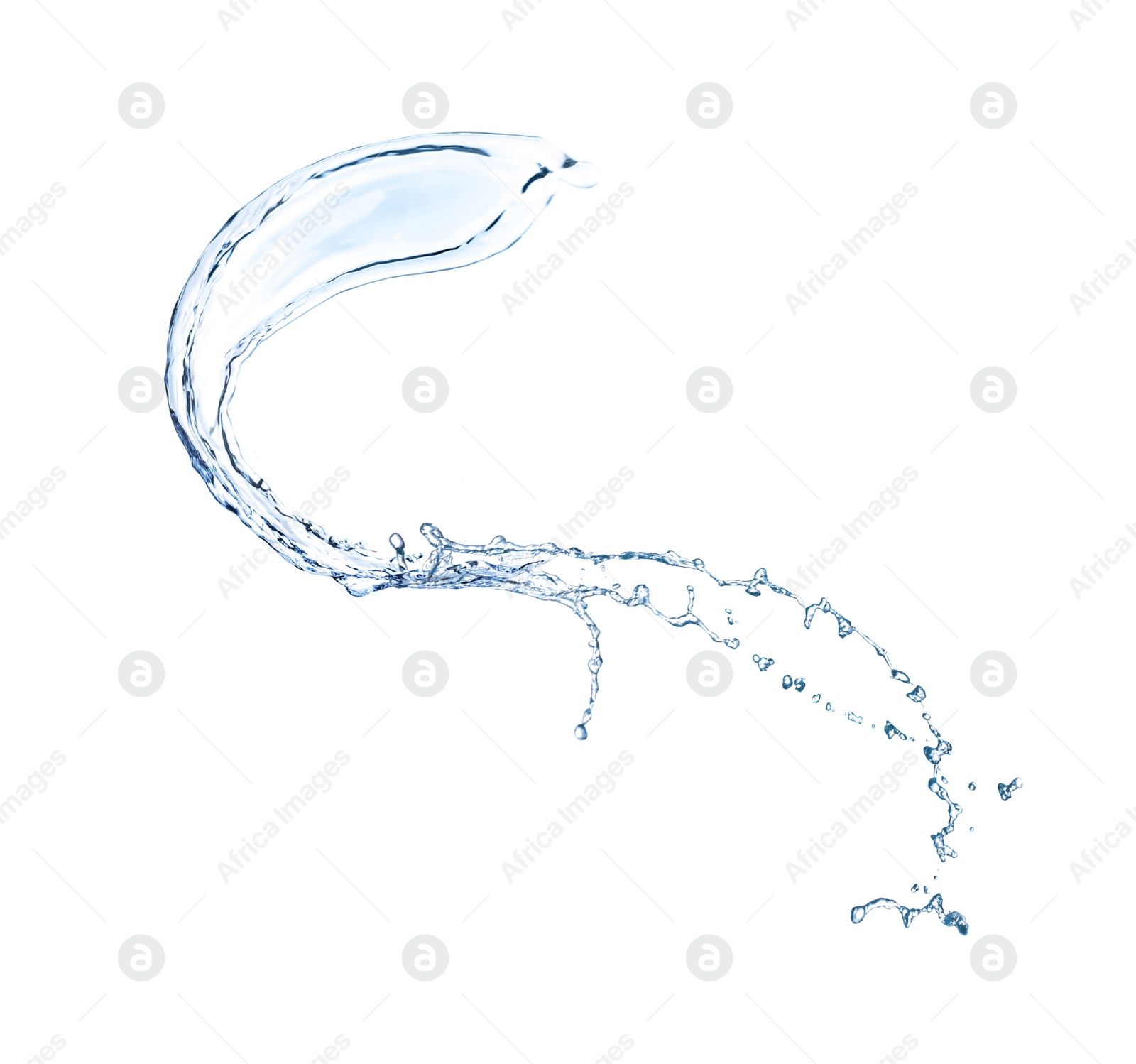 Image of Abstract splash of water on white background