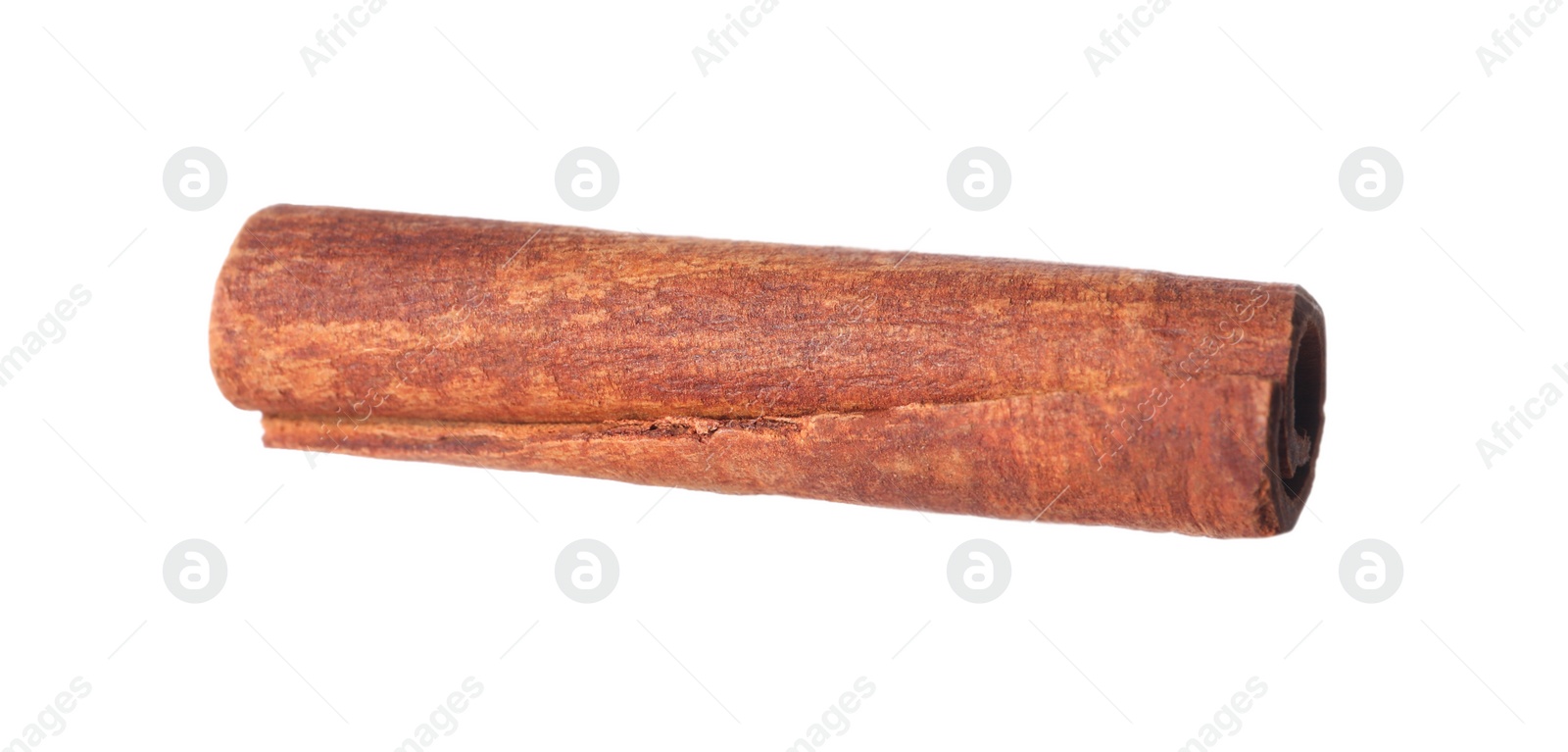 Photo of One aromatic cinnamon stick isolated on white