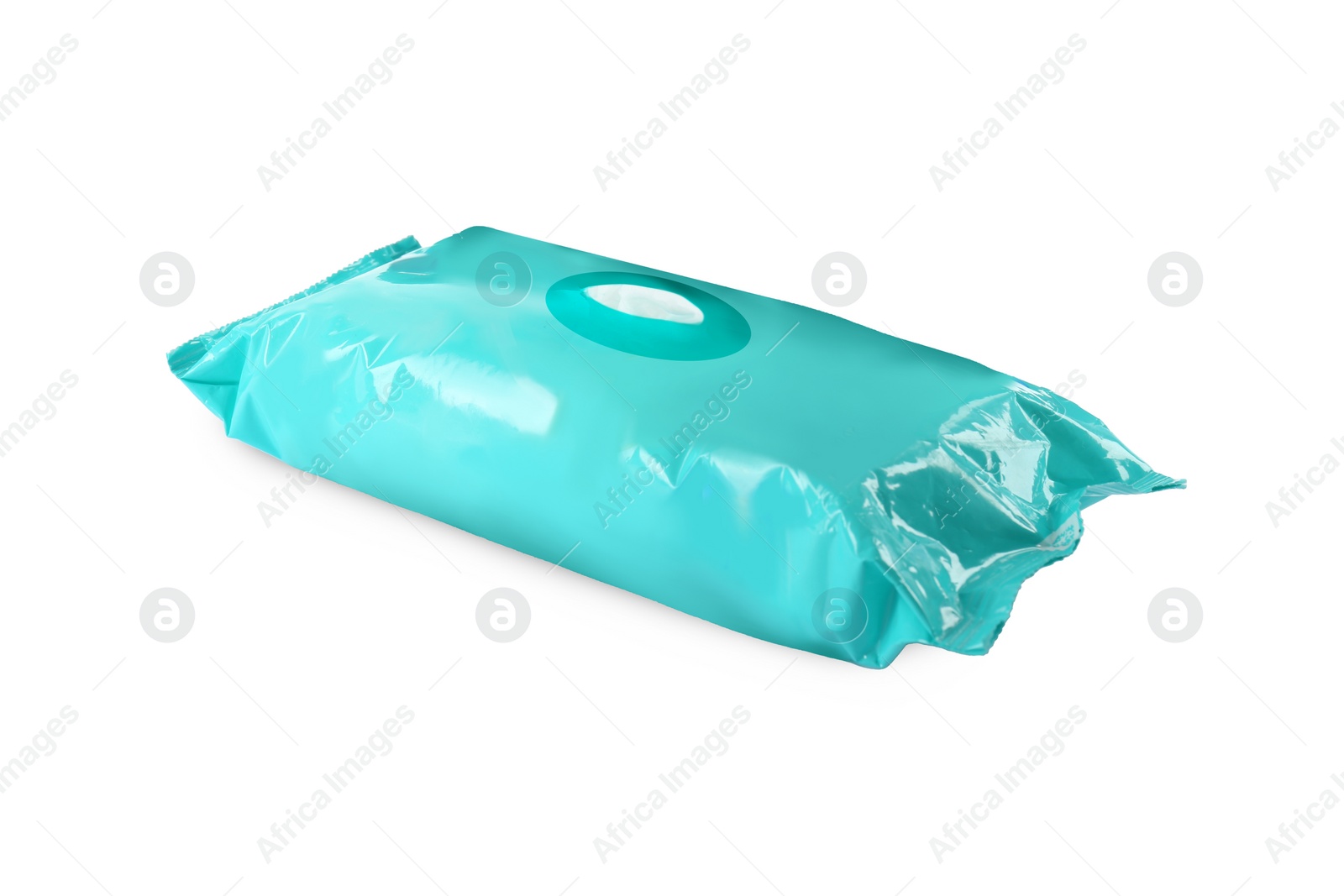 Image of Wet wipes flow pack isolated on white