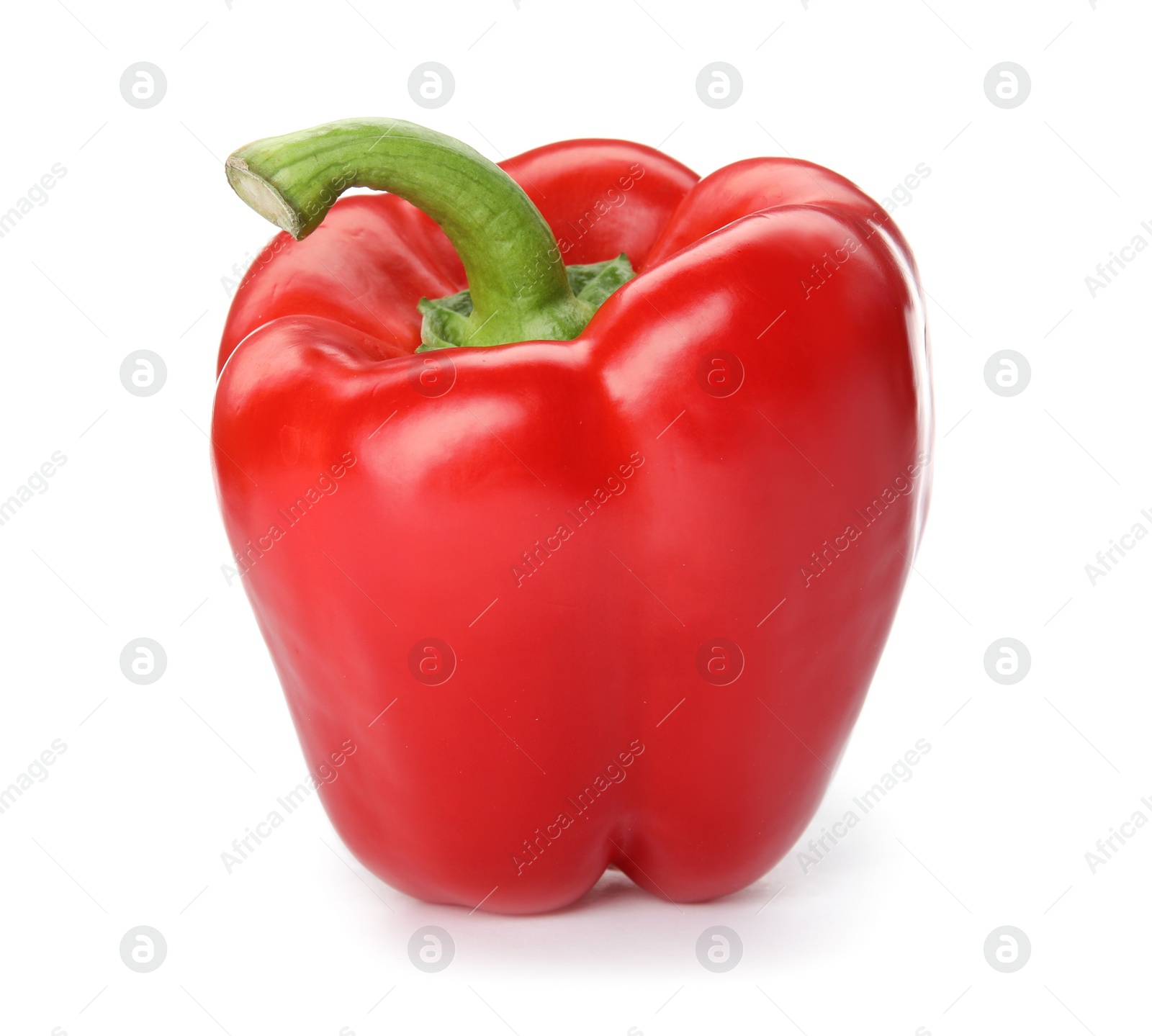 Photo of Raw ripe paprika pepper on white background