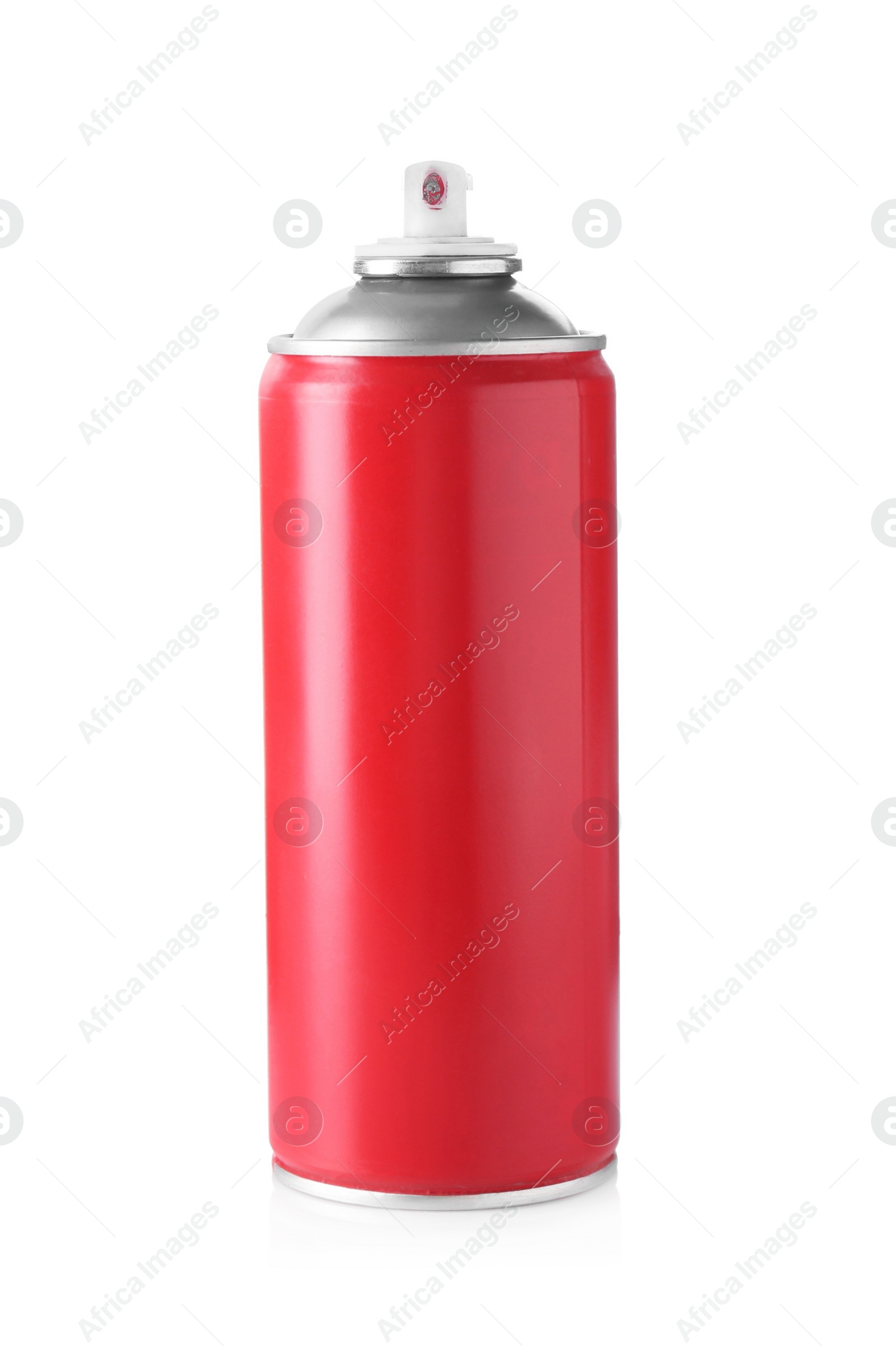 Photo of One red spray paint can isolated on white