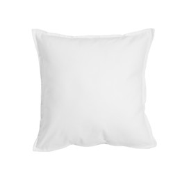 Photo of One new soft pillow isolated on white