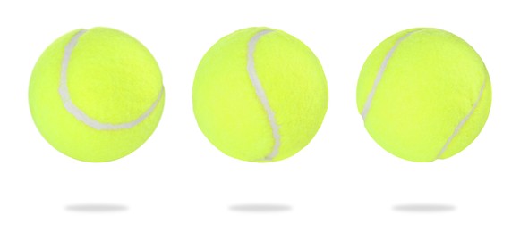 Image of Tennis ball isolated on white, different sides