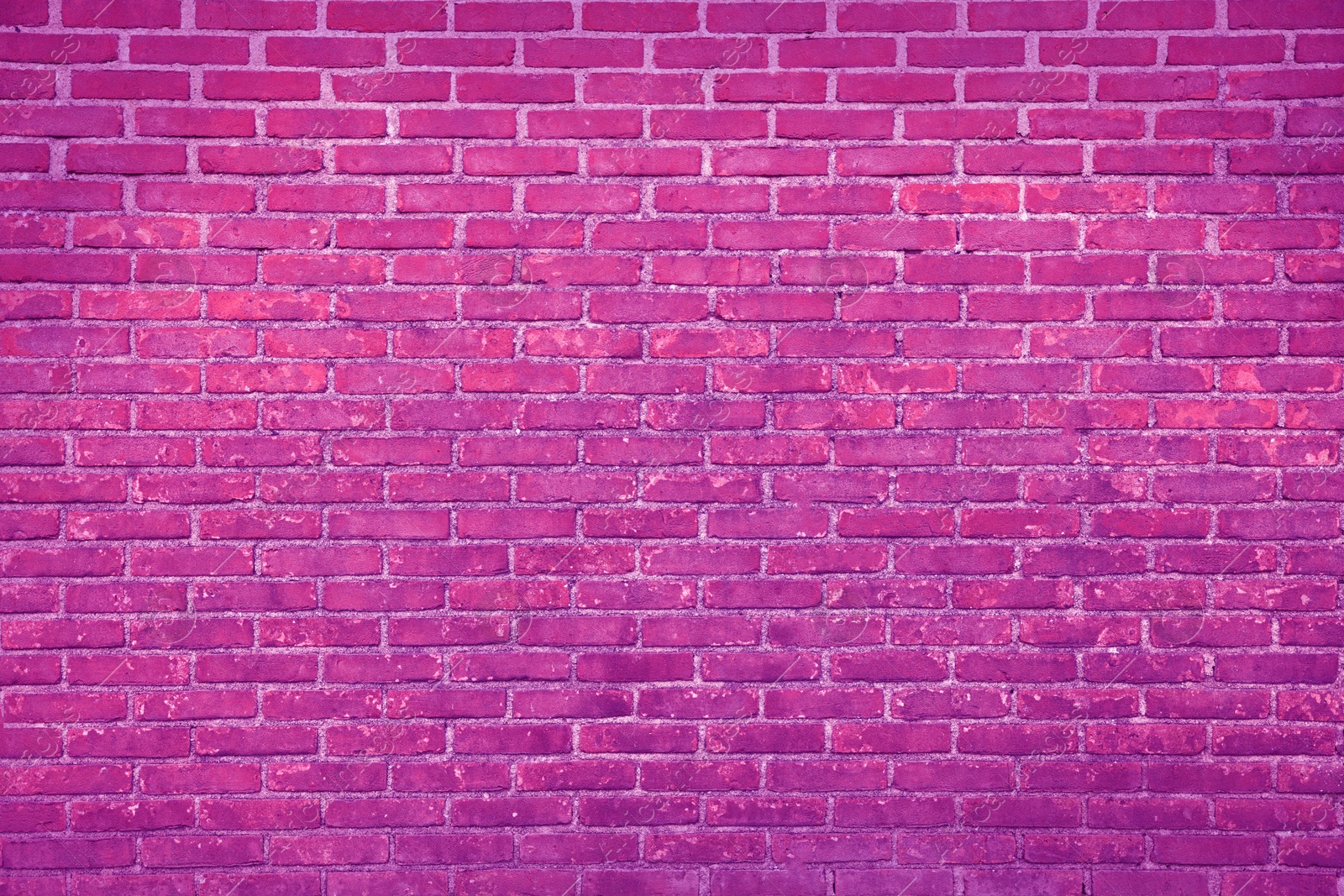 Image of Texture of bright pink brick wall as background