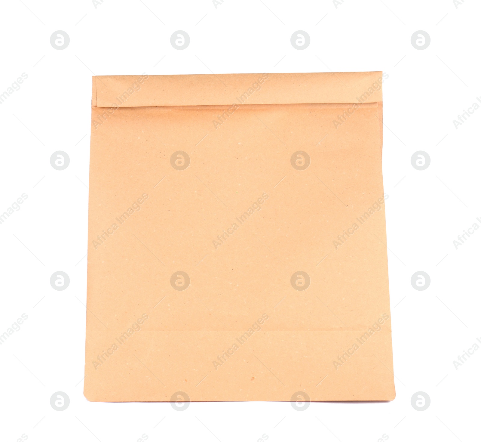 Photo of Paper bag isolated on white. Mockup for design