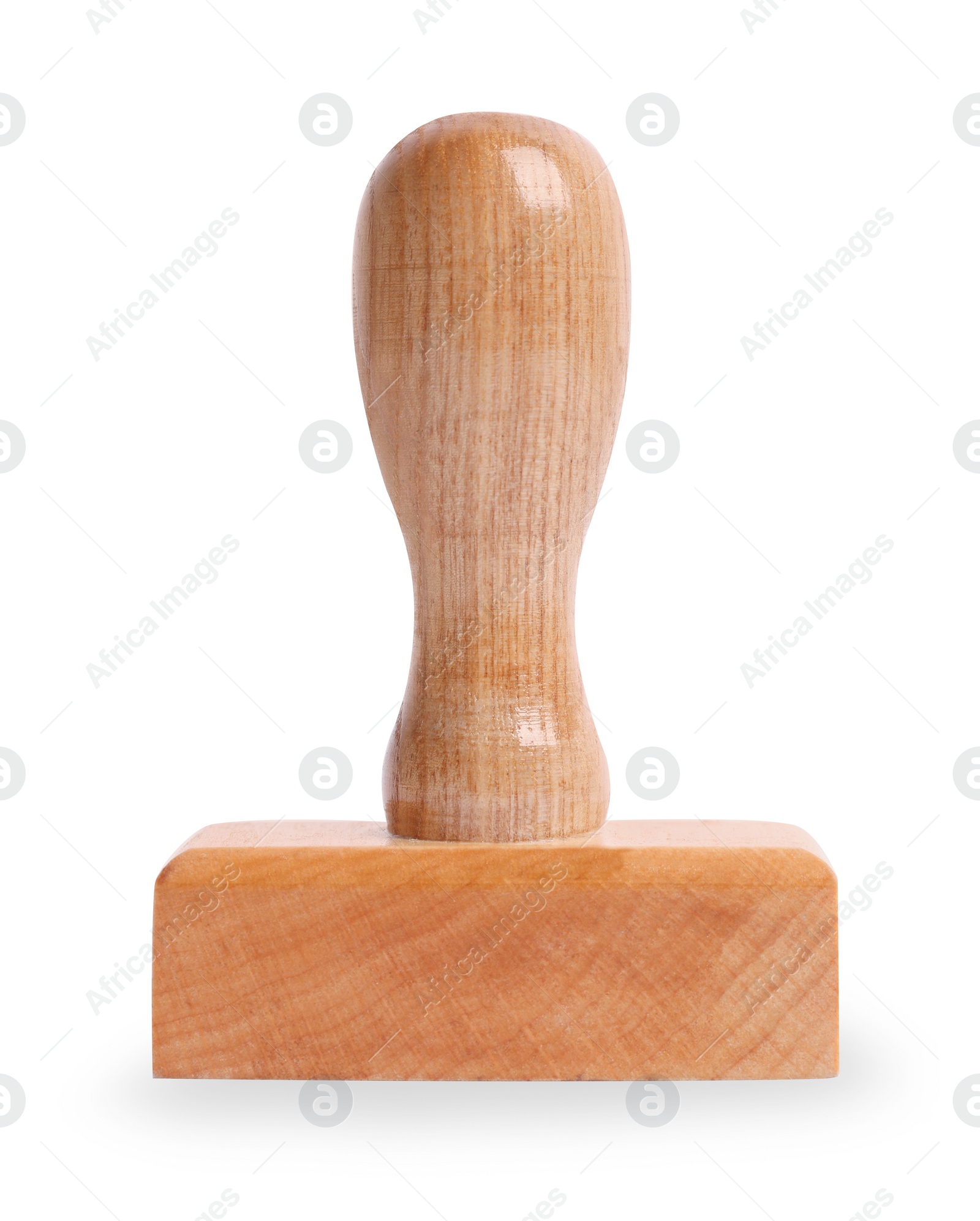 Photo of One wooden stamp tool isolated on white