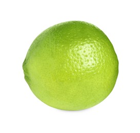 Citrus fruit. One fresh lime isolated on white