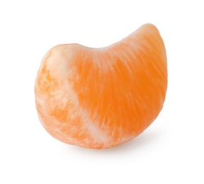 Photo of Piece of fresh ripe tangerine isolated on white