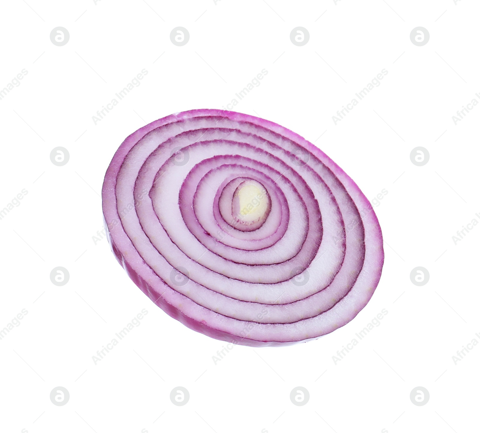 Photo of Slice of onion for burger isolated on white