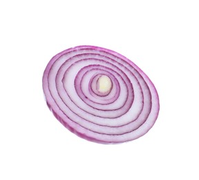 Photo of Slice of onion for burger isolated on white