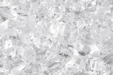 Image of Clear crushed ice as background, closeup view