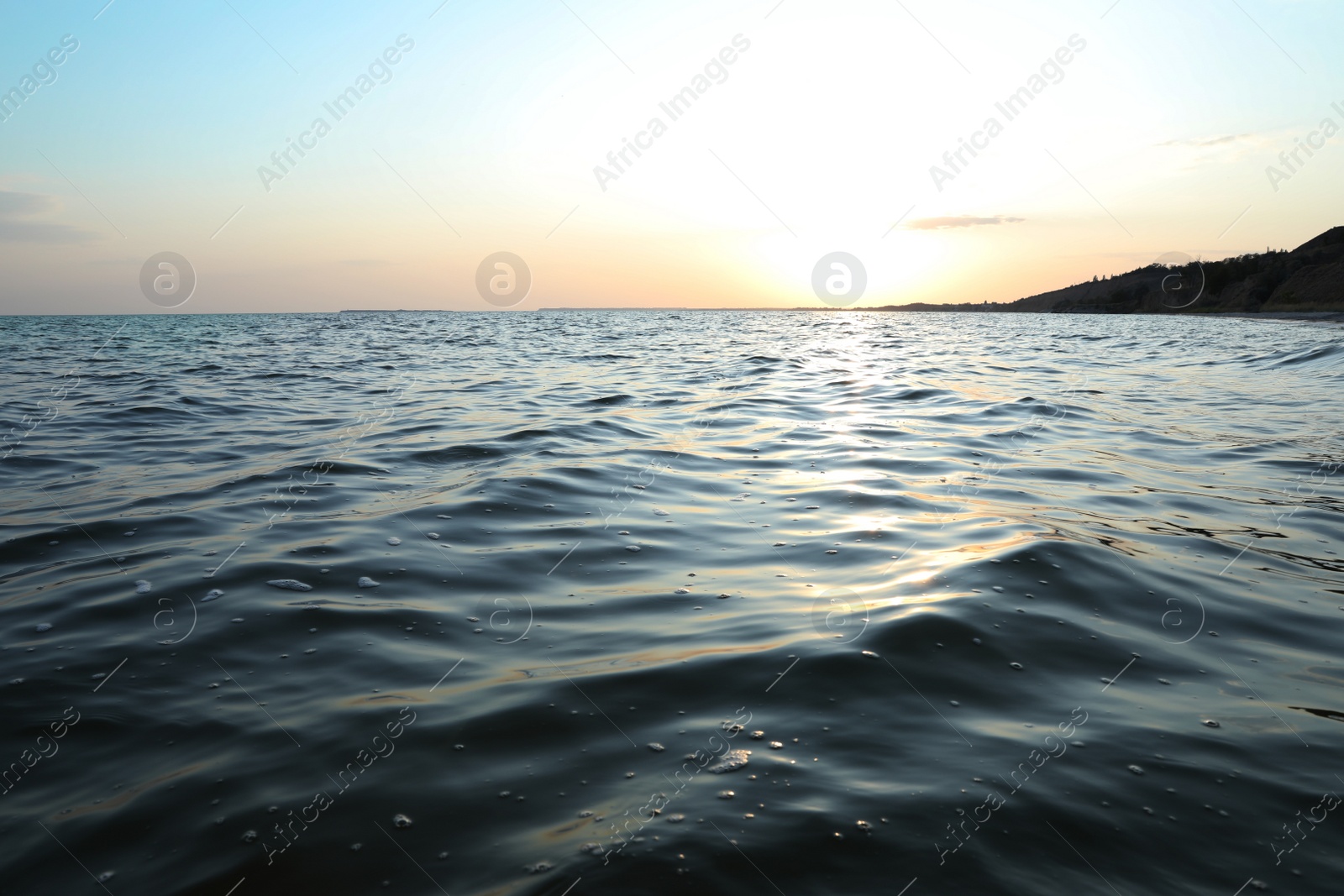 Photo of Beautiful view of sea waves on sunset