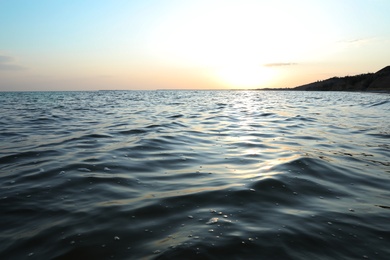 Photo of Beautiful view of sea waves on sunset