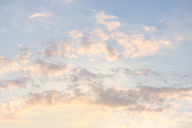 Photo of Beautiful light clouds in blue summer sky