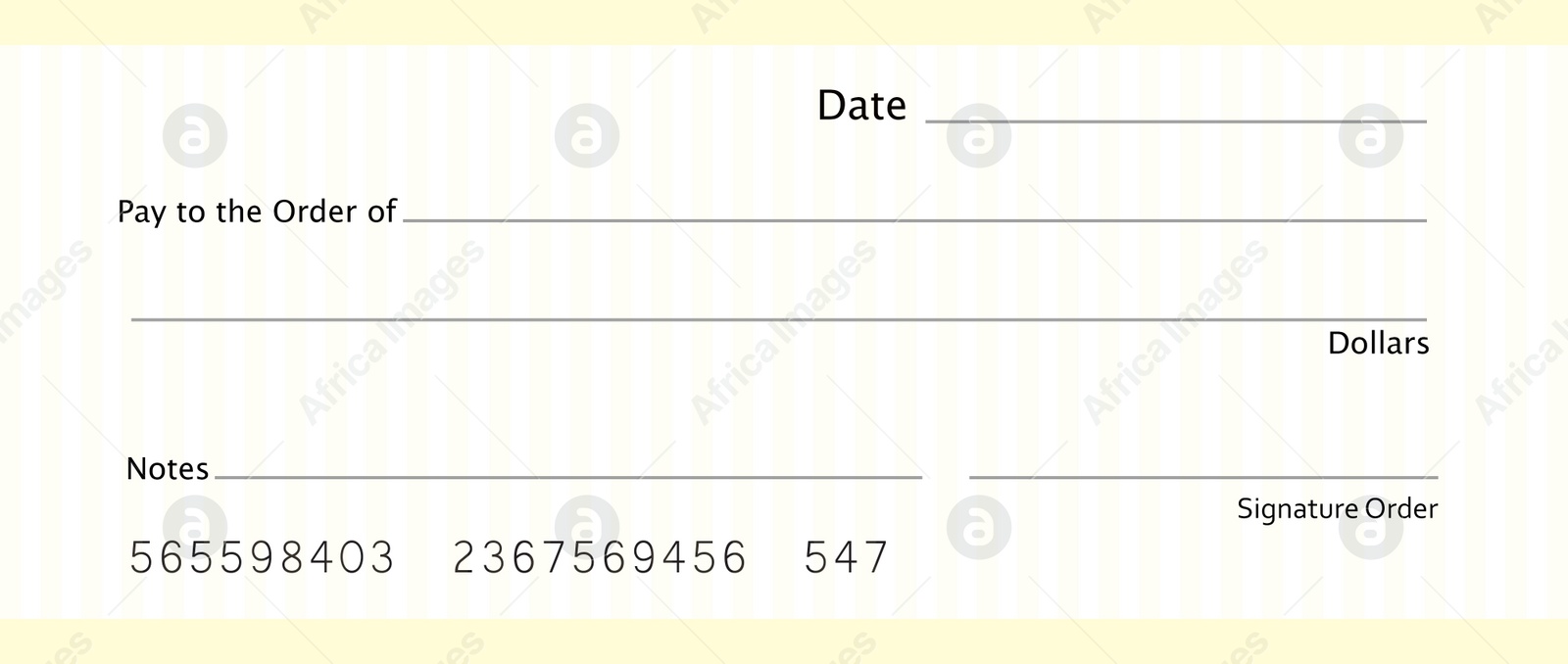 Illustration of Blank checkbook, mockup for design. Illustration 