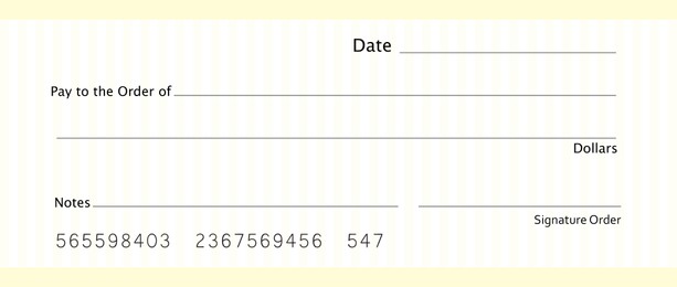 Illustration of Blank checkbook, mockup for design. Illustration 