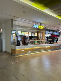 Photo of WARSAW, POLAND - JULY 13, 2022: Subway restaurant in shopping mall