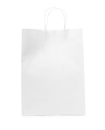 Empty shopping paper bag isolated on white