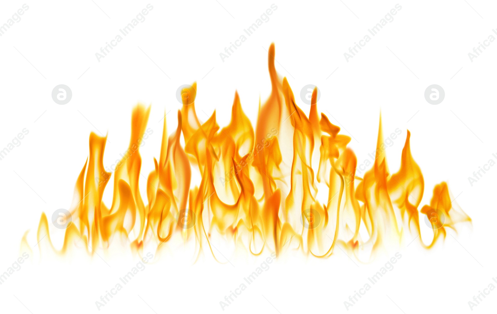 Illustration of Beautiful bright fire flames on white background