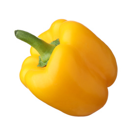 Photo of Raw yellow bell pepper isolated on white