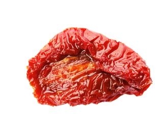 Tasty sun dried tomato on white background