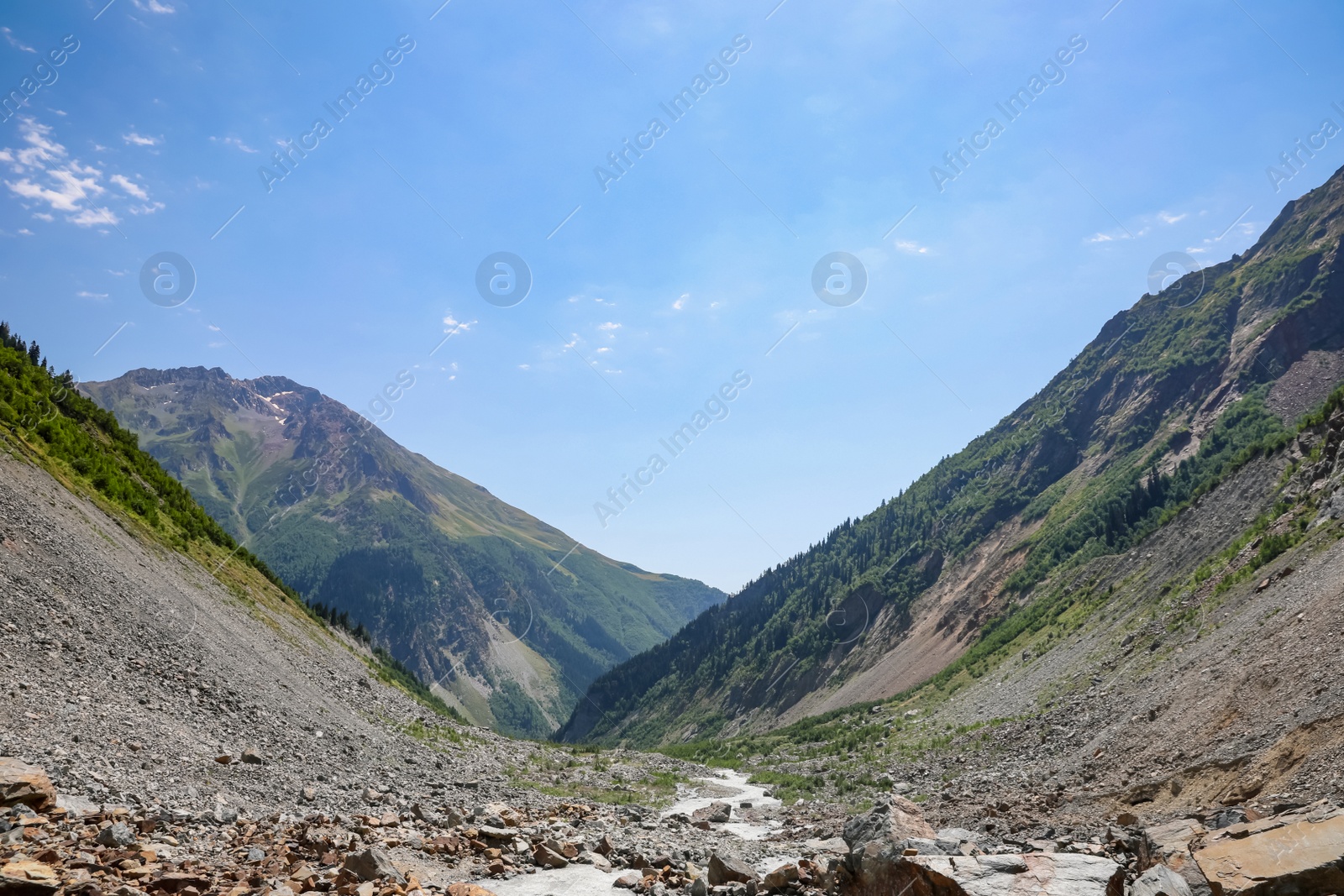 Photo of Picturesque view of beautiful rocky mountain landscape