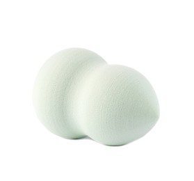 Photo of Light green makeup sponge isolated on white