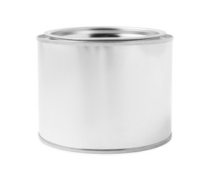 New metal paint can isolated on white
