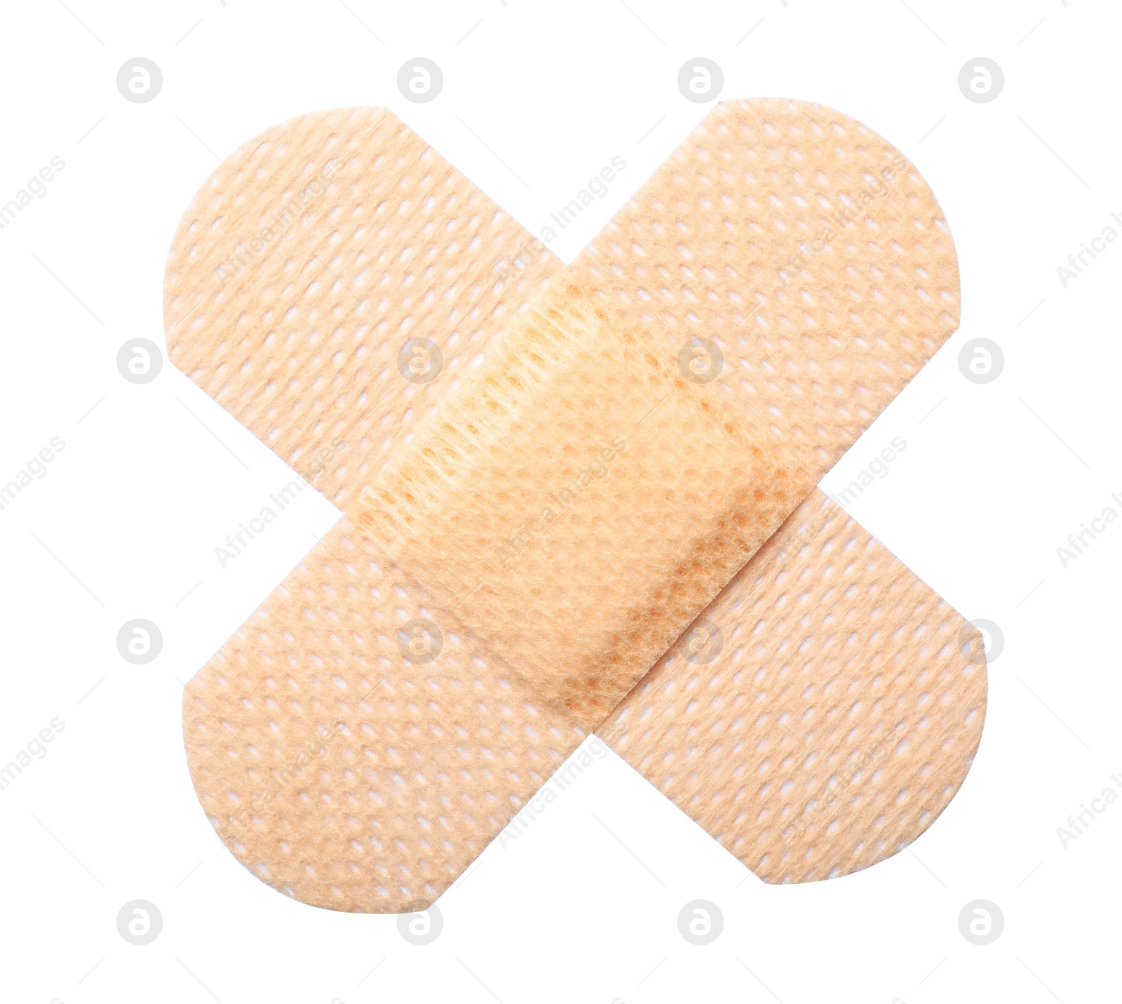 Medical sticking plasters isolated on white. First aid item Photo of Medical sticking plasters isolated on white. First aid item
