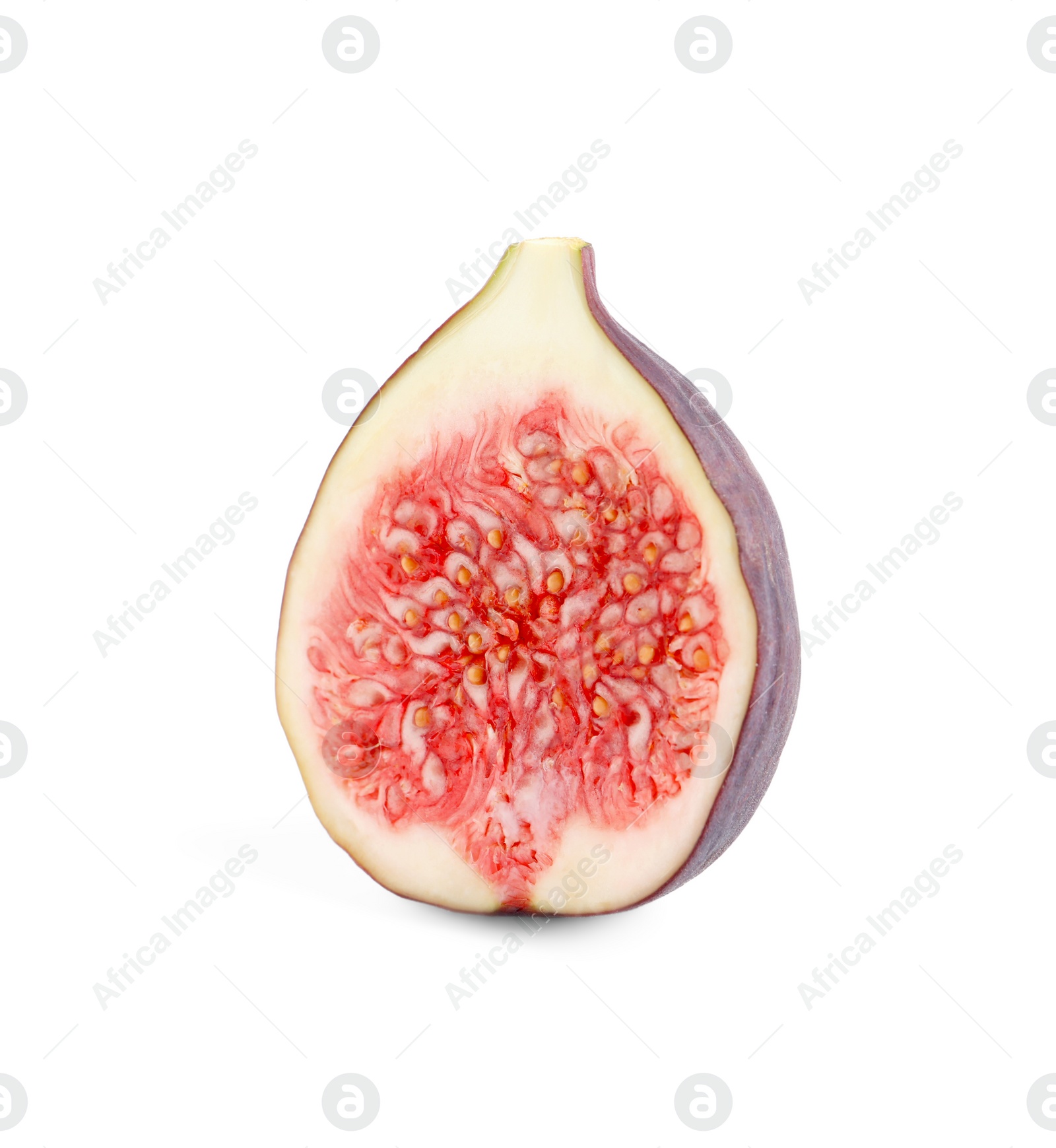 Photo of Half of fresh fig isolated on white